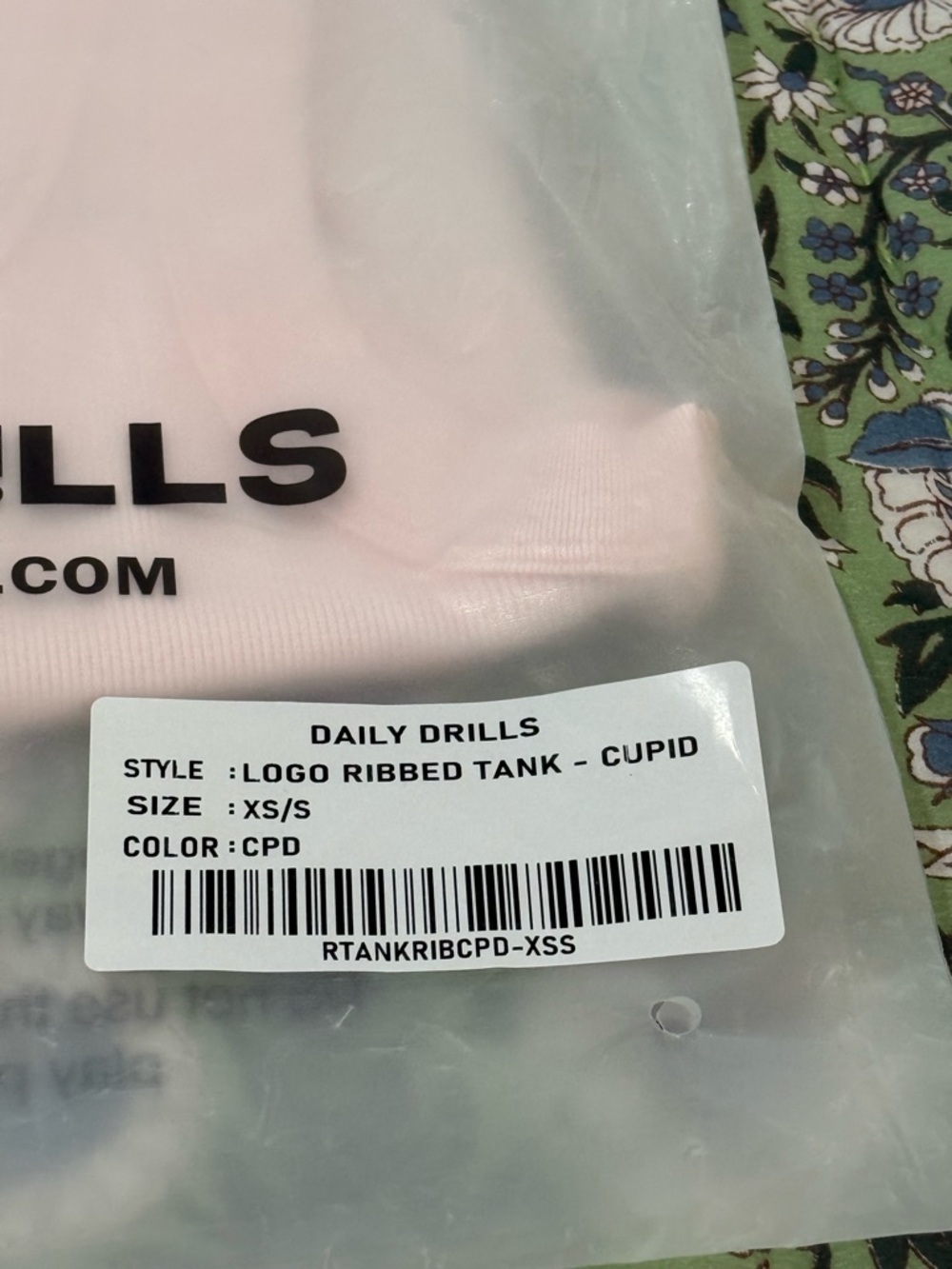 Daily Drills NWT Logo Ribbed Tank Top in Cupid XS/S - Picture 6 of 6
